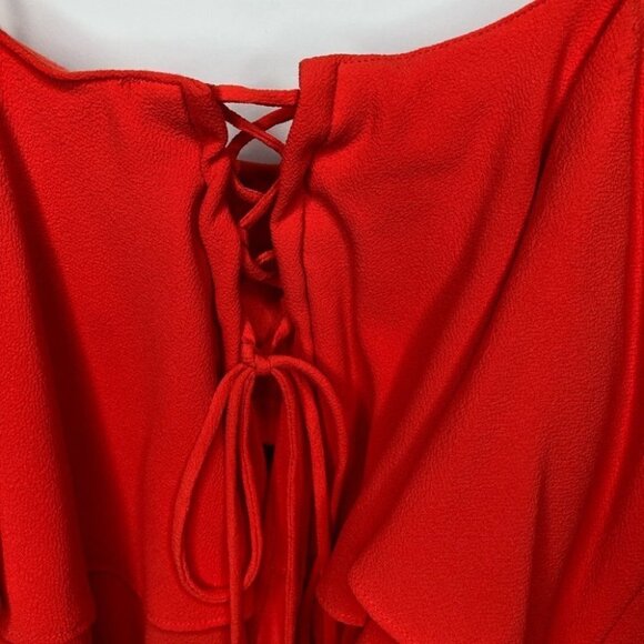 FREE People Tropical Wave Crop Top in Saturated Orange Size Small - Picture 9 of 10